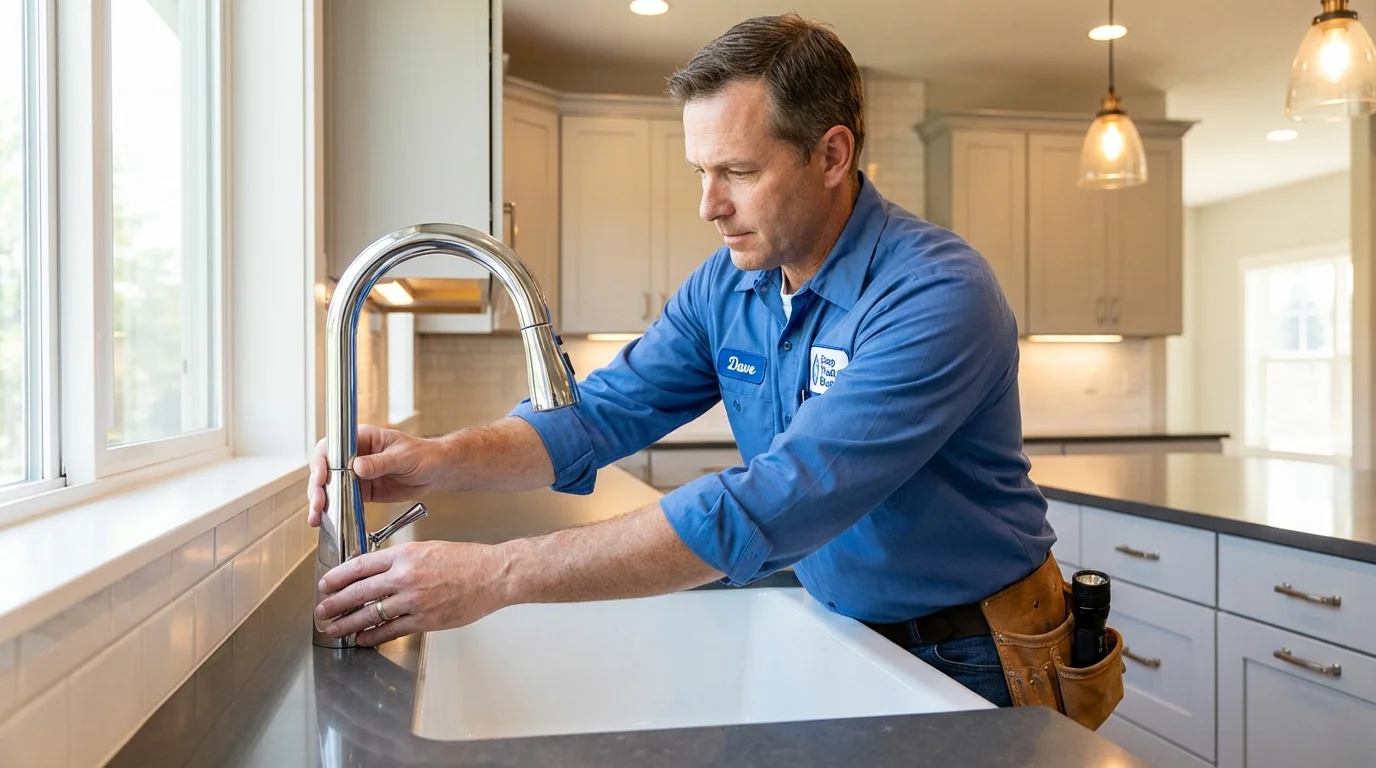 Kitchen faucet installation by Johns Plumbing LLC in Yanceyville