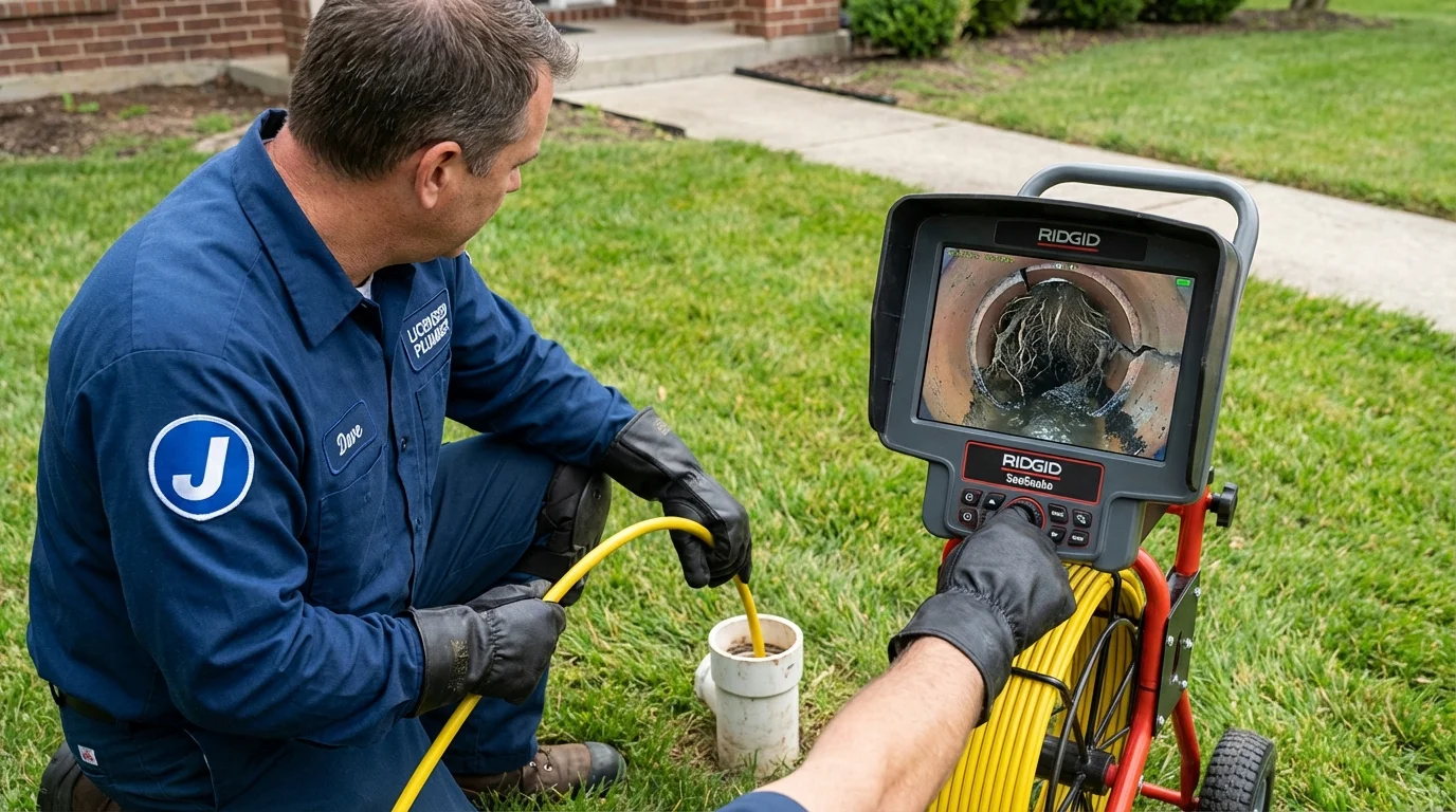 Sewer camera inspection being performed by Johns Plumbing LLC in Yanceyville